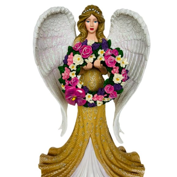 Angel Figurine Fairy Sculpture Christmas Thomas Kinkade Hamilton Heavenly Light - Picture 1 of 6